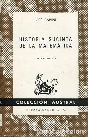 Libros: BABINI, Jos&eacute;.- - Historia sucinta de la matem&aacute;tica. - Foto 1