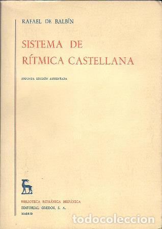 Libros: BALBIN, Rafael de.- - Sistema de r&iacute;tmica castellana. - Foto 1