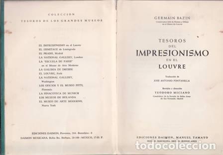 Libros: BAZIN, Germain.- - Tesoros del impresionismo en el Louvre. - Foto 1