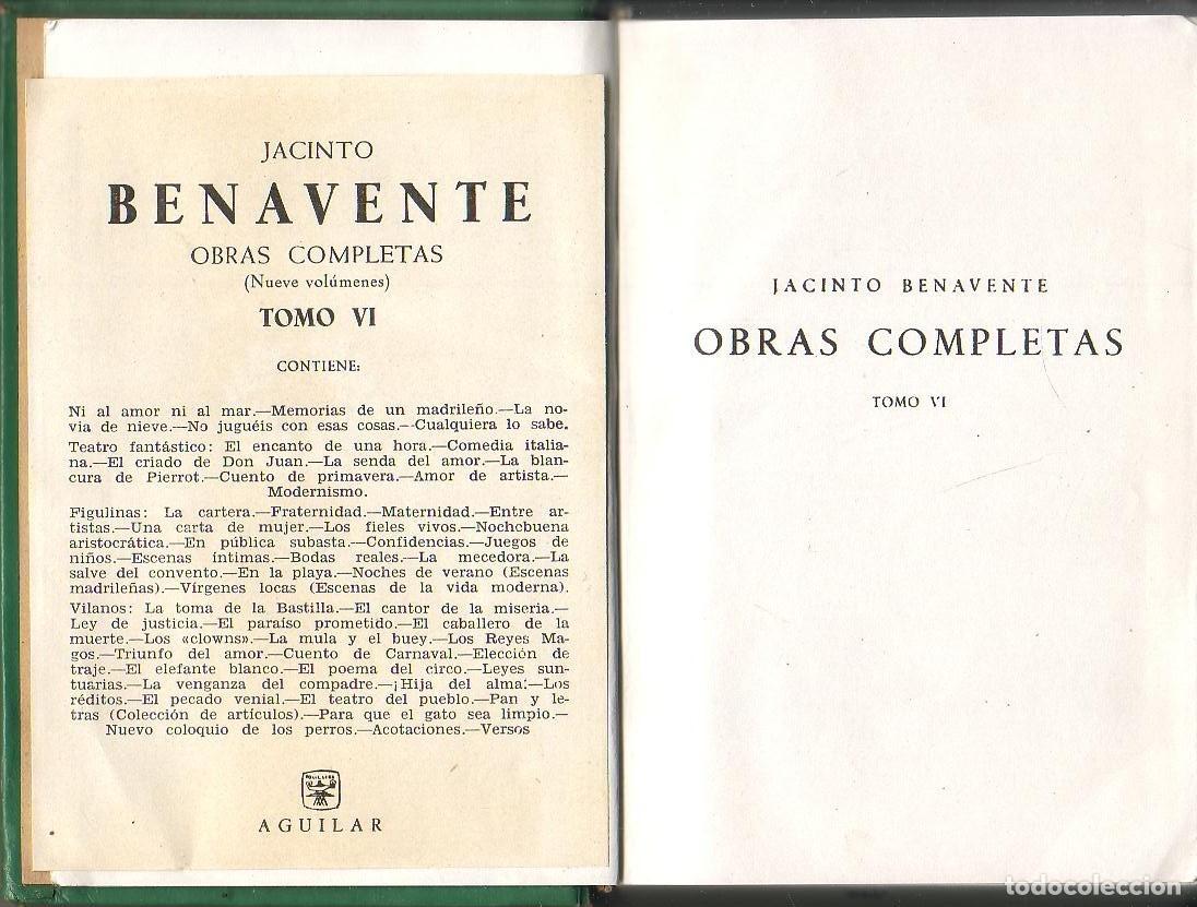 Libros: BENAVENTE, Jacinto.- - Obras completas. Tomo VI. - Foto 1