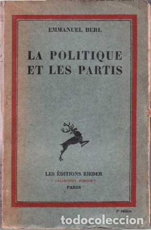 Libros: BERL, Emmanuel.- - La politique et les partis. - Foto 1