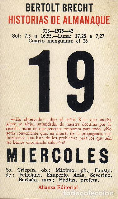Libros: BRECHT, Bertolt.- - Historias del almanque. - Foto 1