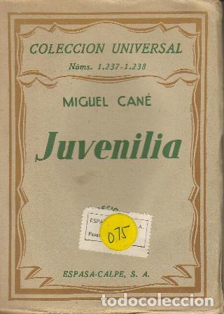 Libros: CANE, Miguel.- - Juvenilia. Novela. - Foto 1