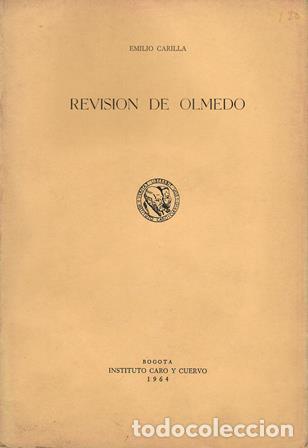 Libros: CARILLA, Emilio.- - Revisi&oacute;n de Olmedo (Separata). - Foto 1