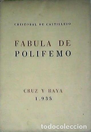 Libros: CASTILLEJO, Crist&oacute;bal de.- - F&aacute;bula de Polifemo. - Foto 1