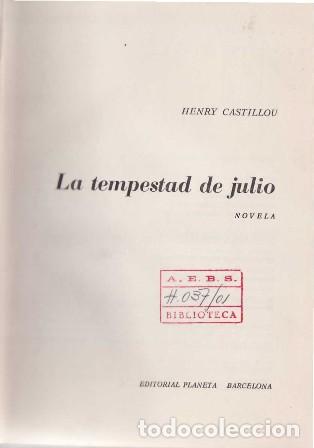 Libros: CATILLOU, Henry.- - La tempestad de Julio. Novela. - Foto 1