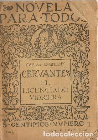 Libros: CERVANTES.- - Novelas ejemplares. El licenciado vidriera. - Foto 1