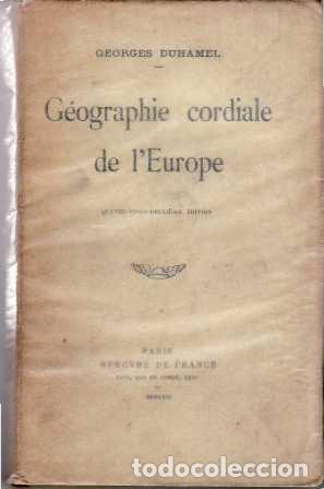 Libros: DUHAMEL, Georges.- - G&eacute;ographie cordiale de l&acute;Europe. - Foto 1