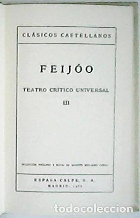 Libros: FEIJOO.- - Teatro cr&iacute;tico universal, tomo III. - Foto 1