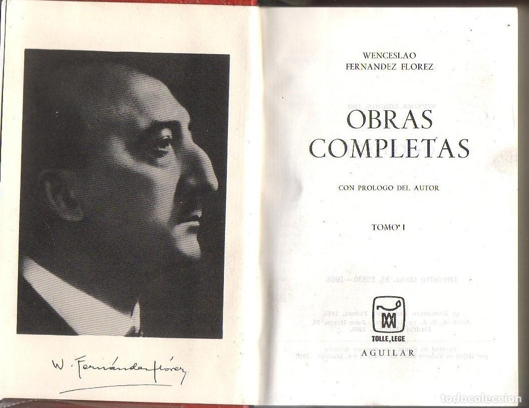 Libros: FERNANDEZ FLOREZ, Wenceslao.- - Obras completas. Tomo I - Foto 1