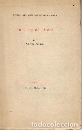 Libros: FREDEN, Gustaf.- - La cena del amor (Estudios sobre Calder&oacute;n de la Barca). - Foto 1