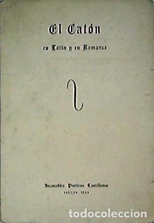 Libros: GARCIA DE SANTA MARIA, Gonzalo.- - El cat&oacute;n en lat&iacute;n y en romance.
