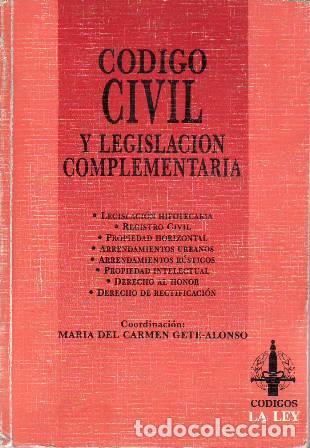 Libros: GETE ALONSO, Mar&iacute;a del Carmen (Coord.).- - C&oacute;digo civil y legislaci&oacute;n complementaria. - Foto 1