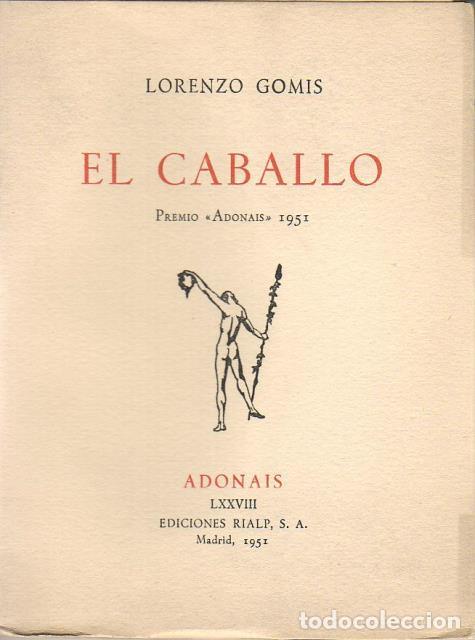 Libros: GOMIS, Lorenzo.- - El caballo. - Foto 1