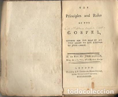 Libros: GOTHER, Rev. Mr. John.- - The Principles and Rules of the Gospel. Offered for the help of alla who d