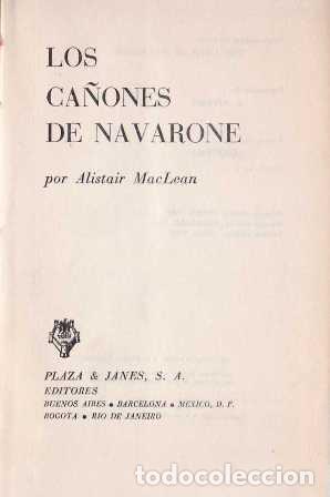 Libros: MAcLEAN, Alistair.- - Los ca&ntilde;ones de Navarone. Traducci&oacute;n de A. Rivero. - Foto 1