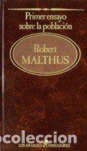 Libros: MALTHUS, Thomas Robert.- - Primer ensayo sobre la poblaci&oacute;n. - Foto 1