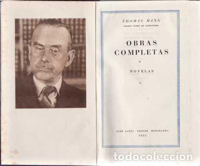 Libros: MANN, Thomas.- - Obras completas. 2 tomos - Foto 1