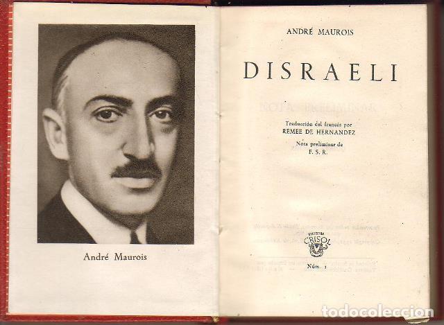 Libros: MAUROIS, Andr&eacute;.- - Disrael&iacute;. - Foto 1