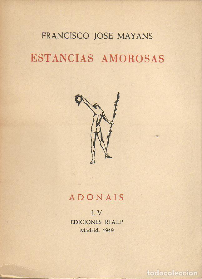 Libros: MAYANS, Francisco Jos&eacute;.- - Estancias amorosas. - Foto 1