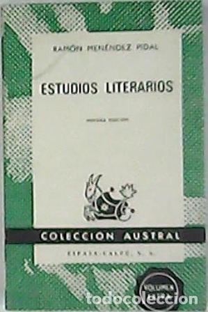Libros: MENENDEZ PIDAL, Ram&oacute;n.- - Estudios literarios. - Foto 1
