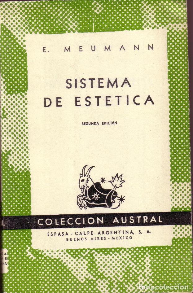 Libros: MEUMANN, E.- - Sistema de est&eacute;tica. - Foto 1