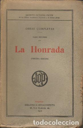 Libros: OCTAVIO PICON, Jacinto.- - La honrada. Novela. - Foto 1