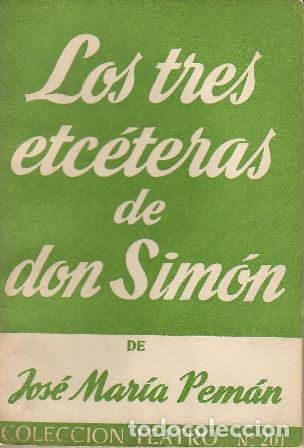 Libros: PEMAN, Jos&eacute; Mar&iacute;a.- - Los tres etc&eacute;teras de Don Sim&oacute;n. - Foto 1
