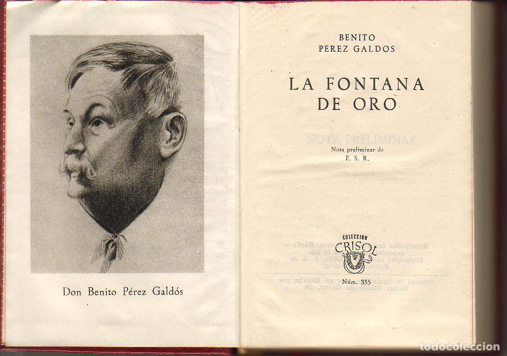 Libros: PEREZ GALDOS, Benito.- - La fontana de oro. Novela. - Foto 1