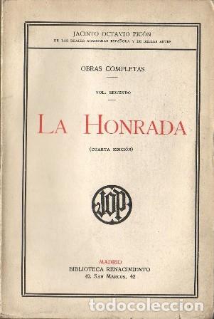 Libros: PICON, Jacinto O.- - La honrada. Novela. - Foto 1