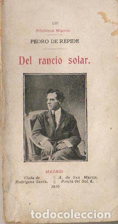 Libros: REPIDE, Pedro de.- - Del rancio solar. - Foto 1