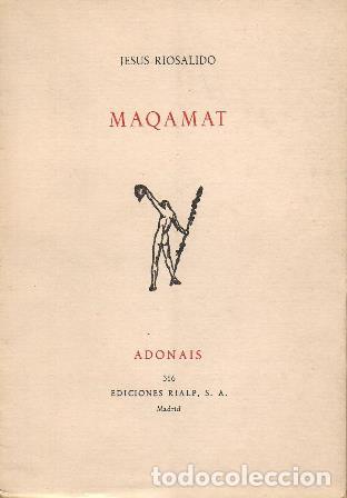 Libros: RIOSALIDO, Jes&uacute;s.- - Maqamat - Foto 1