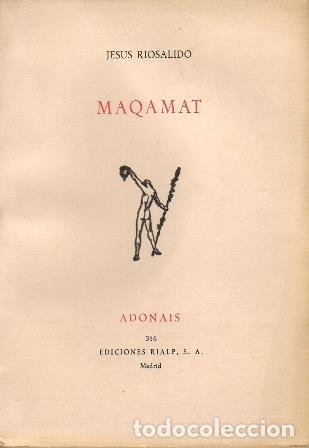 Libros: RIOSALIDO, Jes&uacute;s.- - Maqamat - Foto 1