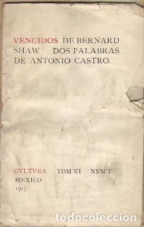 Libros: SHAW, Bernard.- - Vencidos. (Dos palabras de Antonio Castro). - Foto 1