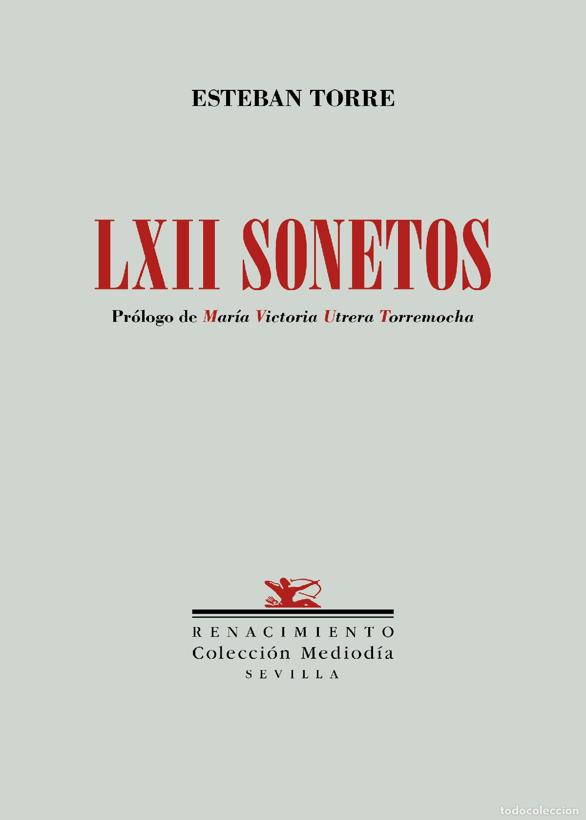 Libros: TORRE, Esteban.- - LXII Sonetos. - Foto 1
