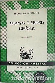 Libros: UNAMUNO, Miguel de.- - Andanzas y visiones espa&ntilde;olas. - Foto 1