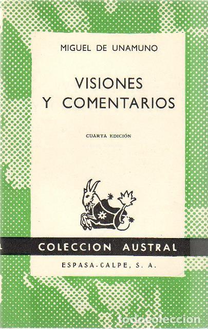 Libros: UNAMUNO, Miguel de.- - Visiones y comentarios. - Foto 1