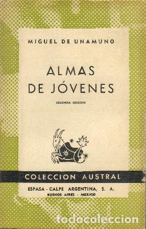 Libros: UNAMUNO, Miguel de.- - Almas de j&oacute;venes. - Foto 1