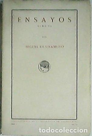 Libros: UNAMUNO, Miguel de.- - Ensayos, VI. - Foto 1