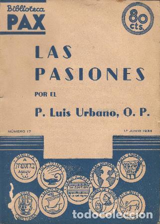 Libros: URBANO, Lu&iacute;s P.- - Las pasiones. - Foto 1