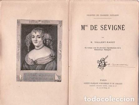 Libros: VALLERY-RADOT, R. - Mme. de S&eacute;vign&eacute;. - Foto 1