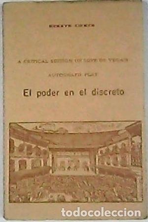 Libros: VEGA, Lope de.- - El poder en el discreto. Edici&oacute;n cr&iacute;tica de Henryk Ziomek. - Foto 1