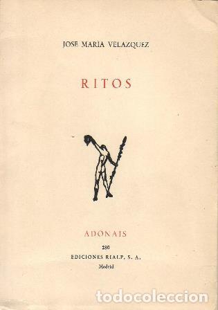 Libros: VELAZQUEZ, Jos&eacute; Mar&iacute;a.- - Ritos. - Foto 1