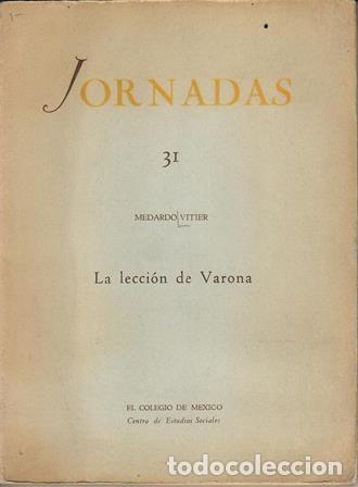 Libros: VITIER, Medardo.- - La lecci&oacute;n de Varona. - Foto 1