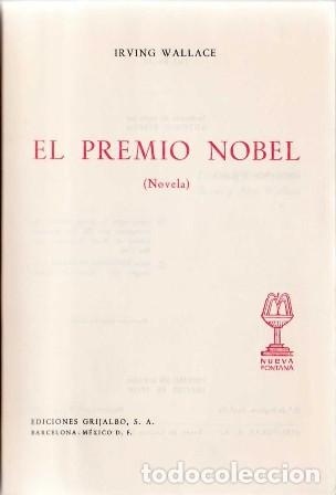 Libros: WALLACE, Irvin.- - El premio Nobel. Novela. - Foto 1