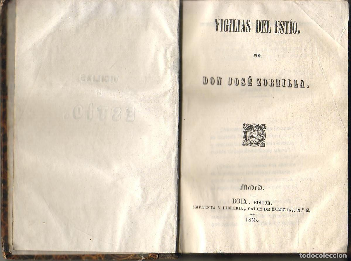 Libros: ZORRILLA, Jos&eacute;.- - Vigilias de est&iacute;o. - Foto 1