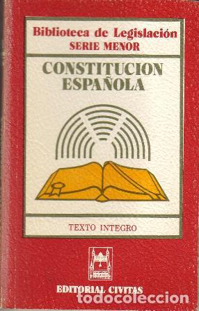 Libros: CONSTITUCION ESPA&Ntilde;OLA.- Texto &iacute;ntegro. - Foto 1