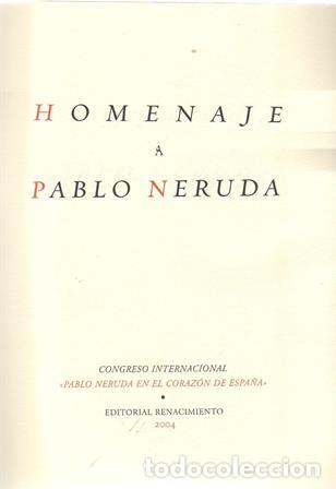 Libros: HOMENAJE A PABLO NERUDA. - Foto 1