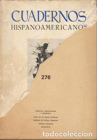Libros: CUADERNOS HISPANOAMERICANOS, n&ordm;276. - Foto 1