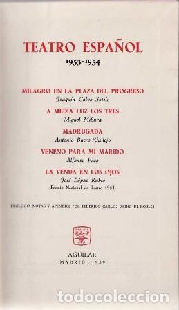Libros: TEATRO ESPA&Ntilde;OL (1953-1954).- - Foto 1
